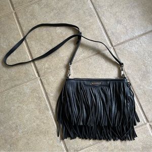 Rebecca Minkoff Black Fringe Crossbody